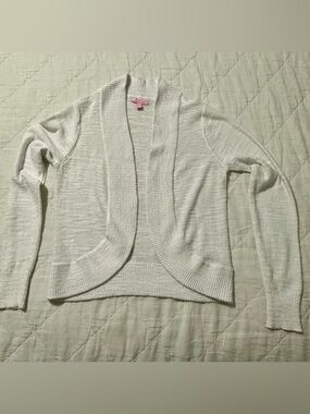 Women’s White Open-Front Sweater Cardigan Lilly Pulitzer Large
